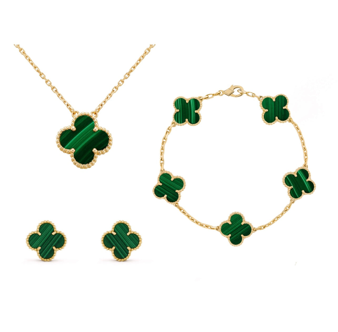 Melissa | Clover Jewelry Set – Elegance and Good Luck