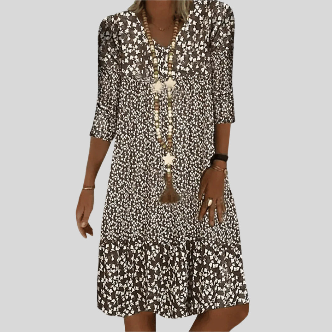 Valentine | Robe Midi Élégante À Col En V