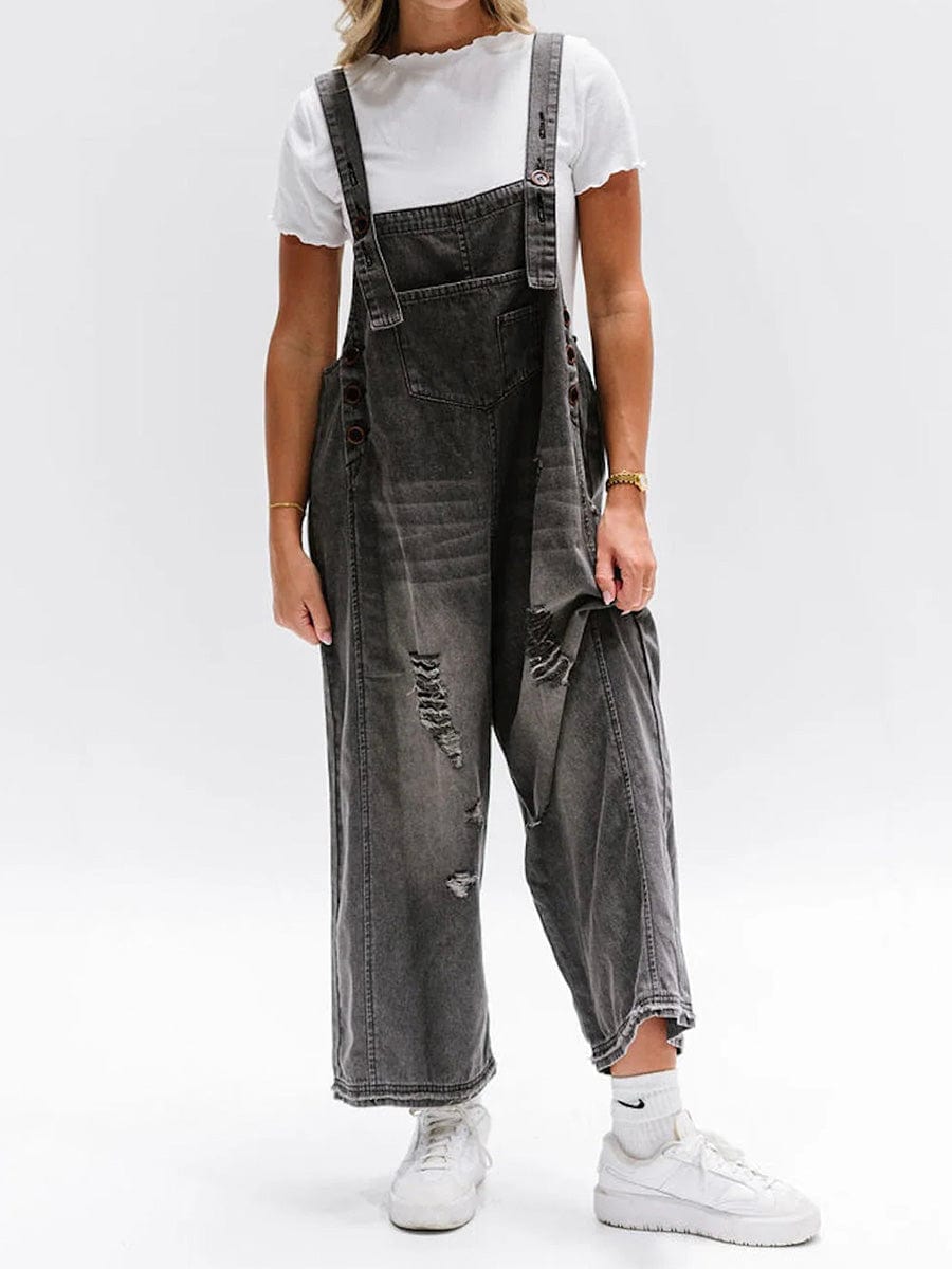 Lucie | Salopette En Denim Sans Manches Loose