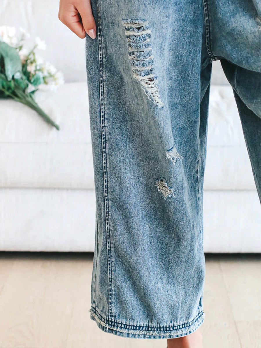 Lucie | Salopette En Denim Sans Manches Loose