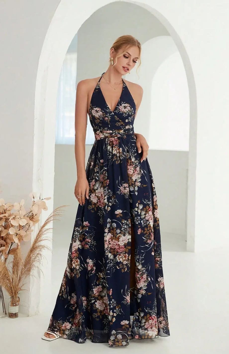 Eva | Elegantní šaty s potiskem – Ideální na svatby