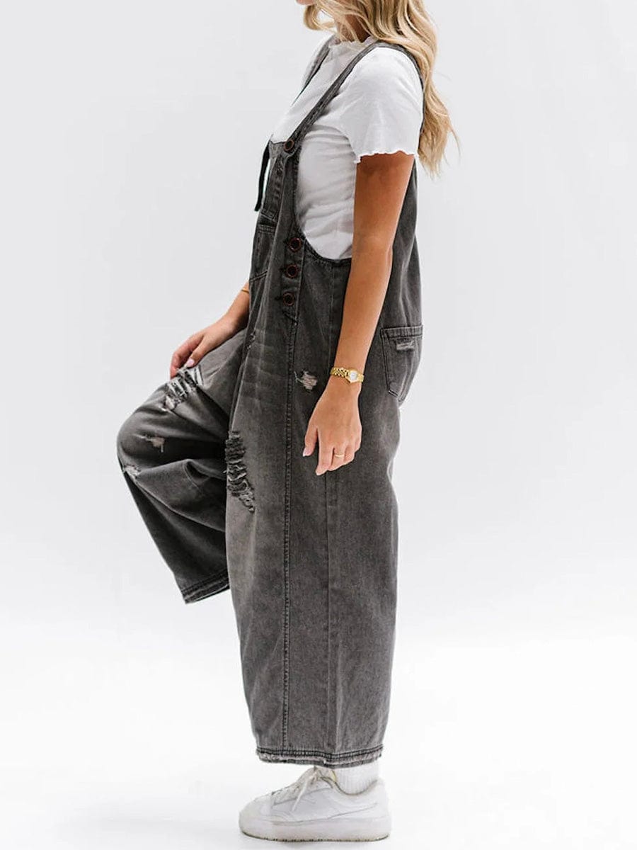 Lucie | Salopette En Denim Sans Manches Loose