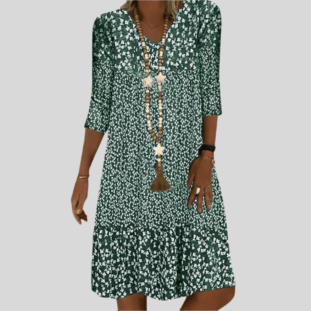 Valentine | Robe Midi Élégante À Col En V