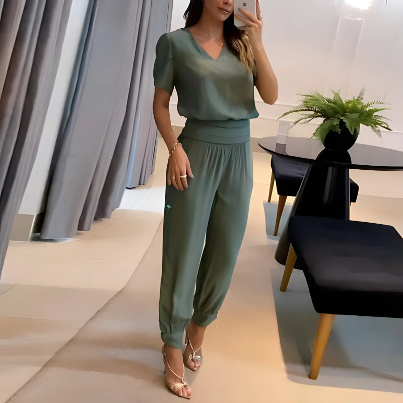 Clara|Elegant Set Top And Pants