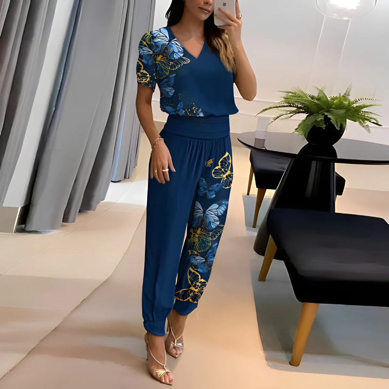 Clara|Elegant Set Top And Pants