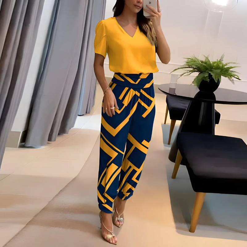 Clara|Elegant Set Top And Pants