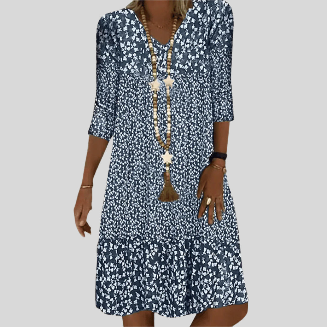 Valentine | Robe Midi Élégante À Col En V