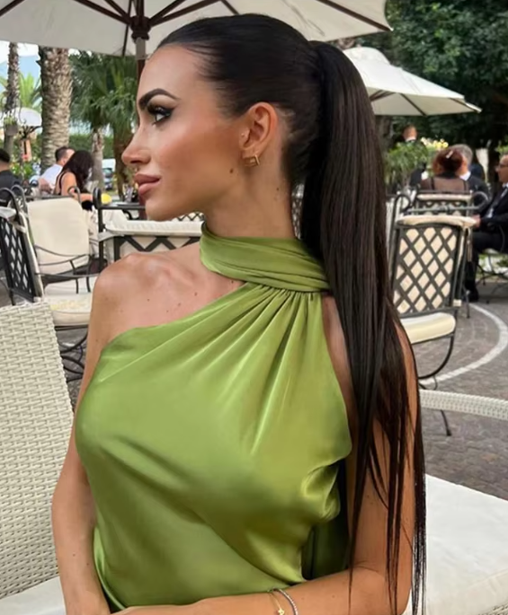 Jade | Μακριά και Drapée Φόρεμα Βραδινό