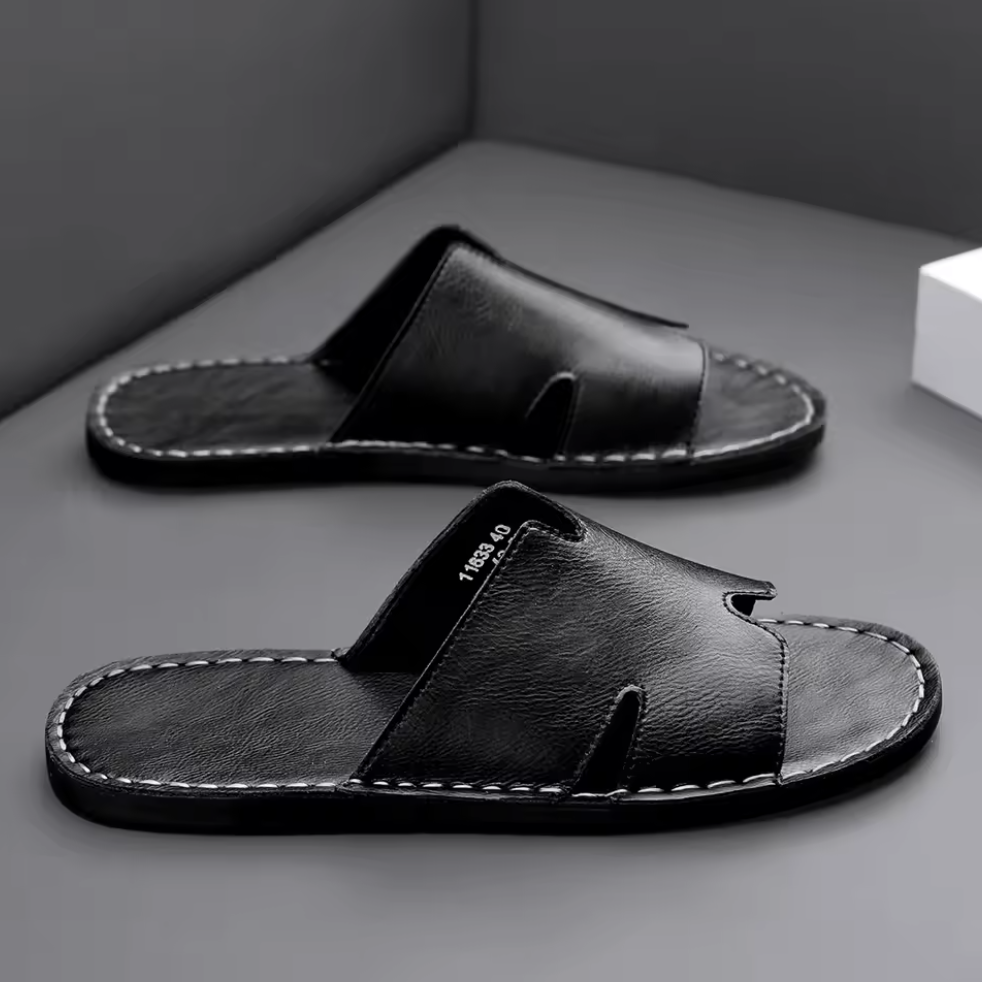 Lucas|Sandaler i läder för bekväm lätt promenad