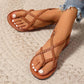 Ruth | Flat Crossed Sandals – Simplicity, Lightness, and Style 