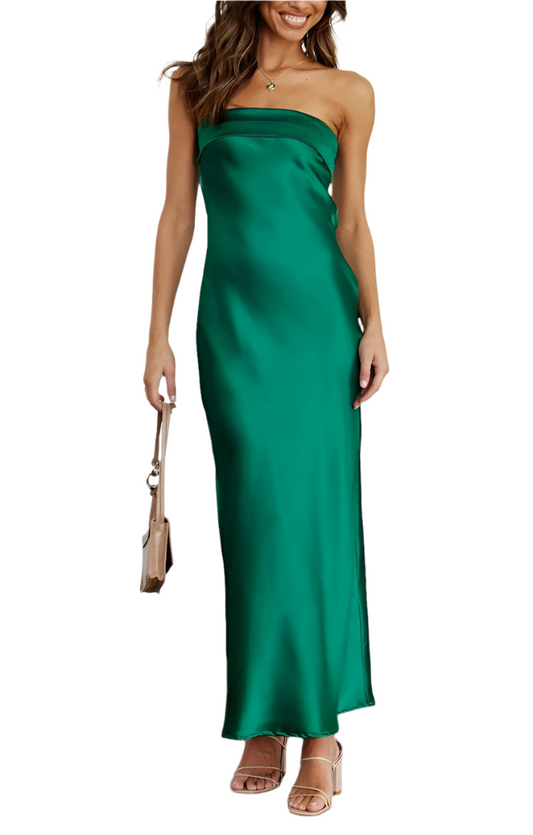Ophelia | Abito Lungo Elegante Senza Spalline 