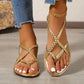 Ruth | Flat Crossed Sandals – Simplicity, Lightness, and Style 