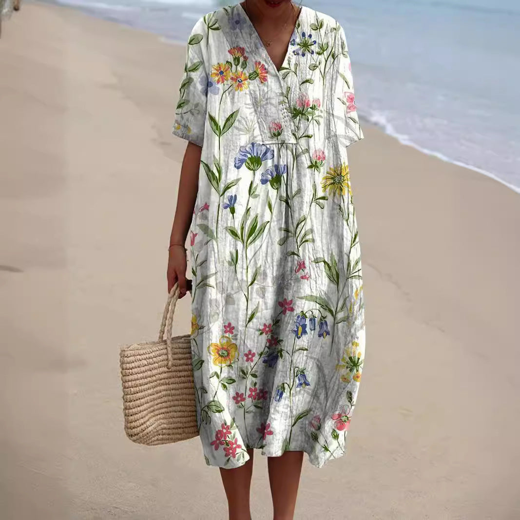 Sylvaine | Vestido Largo Floral – Estilo y Ligereza Estival 
