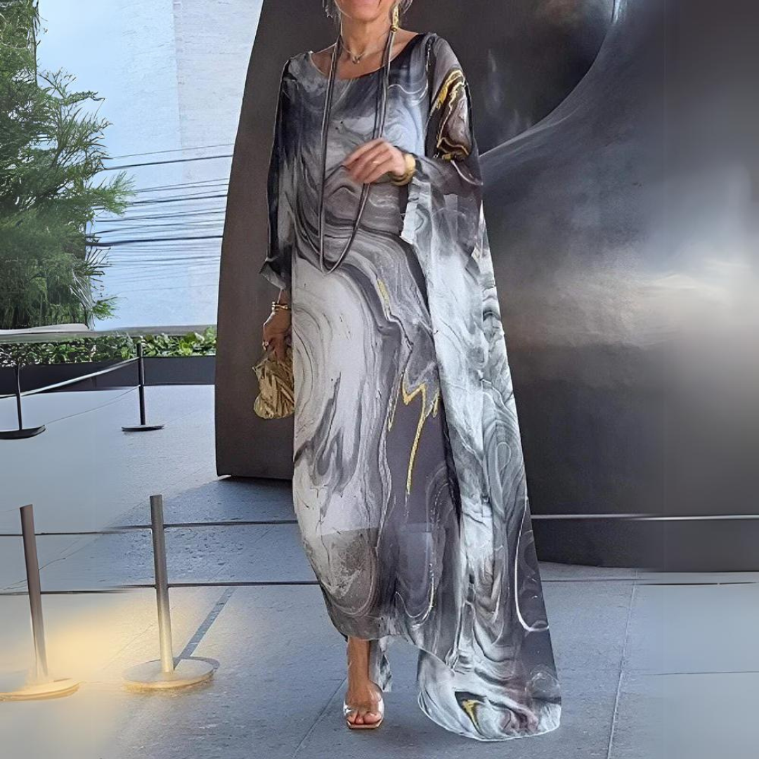 Camille | Lange Jurk Dames – Tijdloze Fluiditeit En Elegantie 