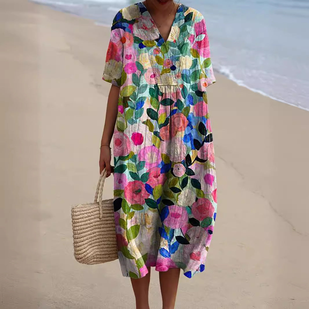 Sylvaine | Vestido Largo Floral – Estilo y Ligereza Estival 