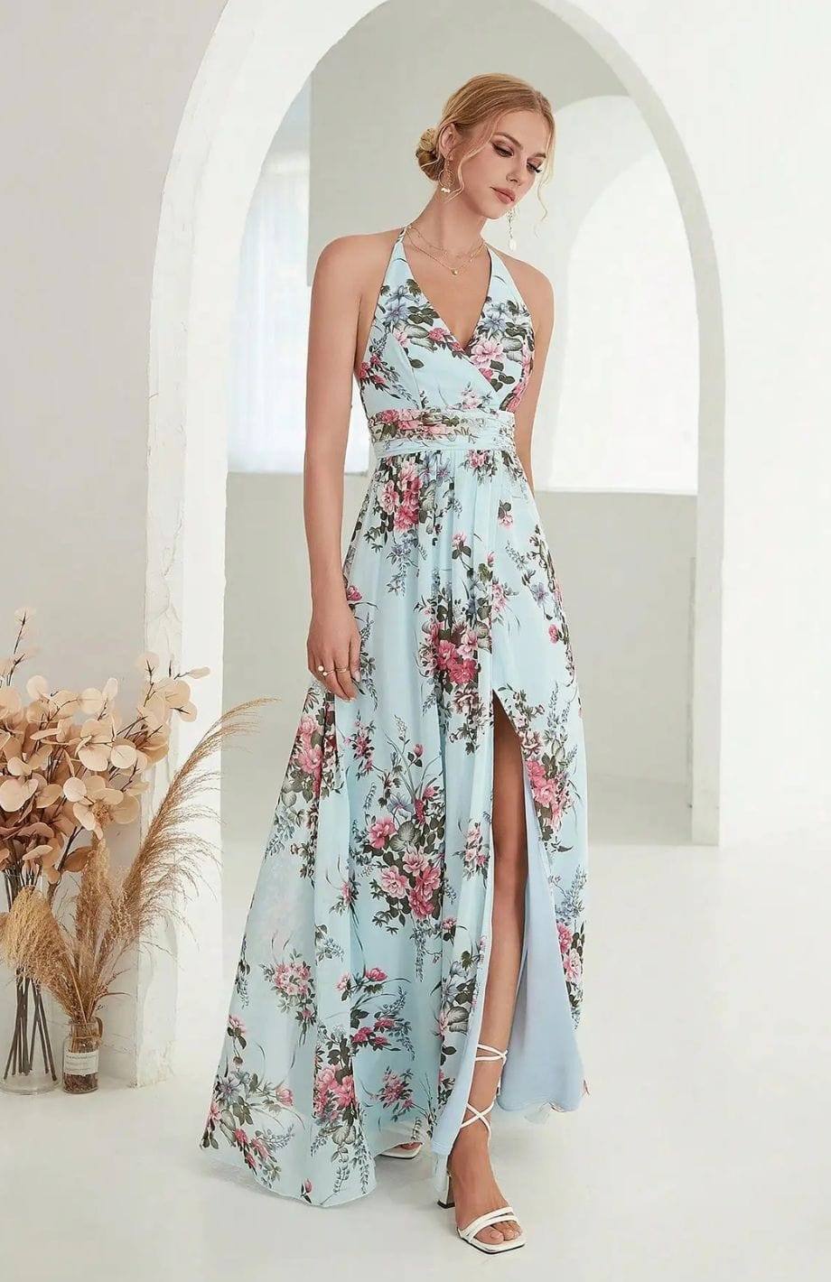 Eva | Elegantní šaty s potiskem – Ideální na svatby 