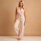 Lamia | Tuta Elegante Con Cintura Da Annodare E Collo A V 