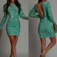 Emmy | Mini Vestido de Mangas Largas – Elegancia y Modernidad 