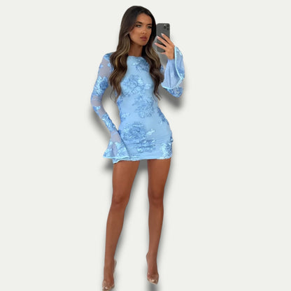 Amaya | Robe Midi Élégante – Dos Nu Et Détails Brodés