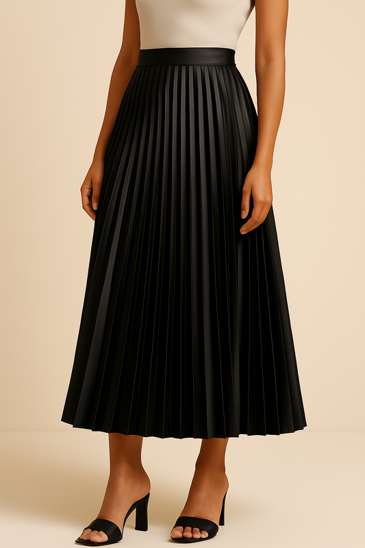 Céline | High-Waisted Pleated Skirt – Elegance and Sublime Silhouette 
