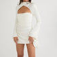 Paulette | Robe De Cocktail Avec Découpe Et Manches Longues