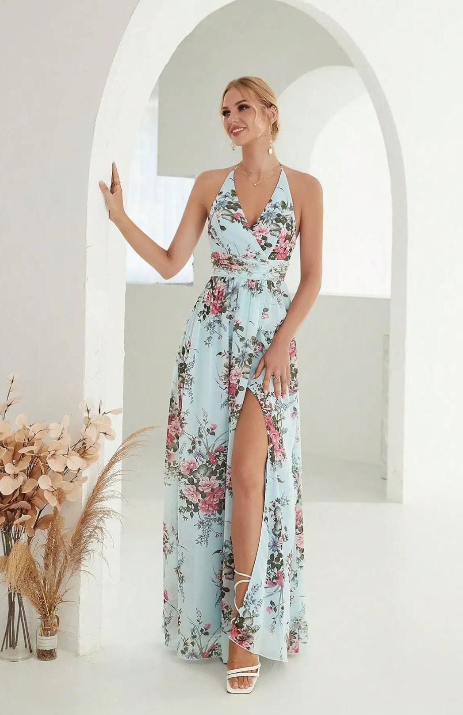 Eva | Elegantní šaty s potiskem – Ideální na svatby 