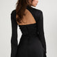 Paulette | Robe De Cocktail Avec Découpe Et Manches Longues
