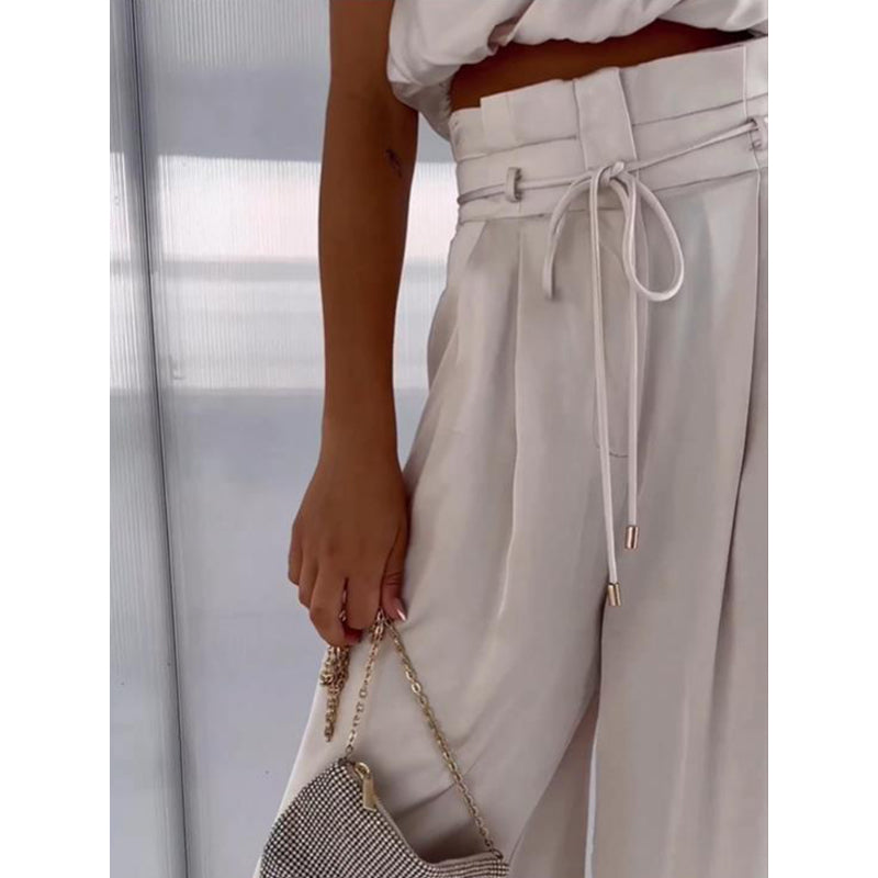 Marine | Συγκρότημα Chic – Ασύμμετρο Τοπ Και Ροή Παντελόνι 