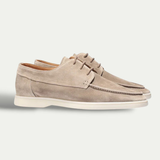 Louis| Neformální boty – Semišové mokasíny s elegantními šňůrkami 