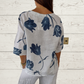Jeanne | Elegant Blomstret Bluse – Central Knaplukning Og Korte Ærmer 