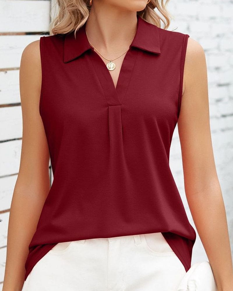Sylvie | Sleeveless Top – Simple and Modern Elegance 