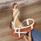 Ruth | Flat Crossed Sandals – Simplicity, Lightness, and Style 