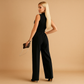 Lamia | Tuta Elegante Con Cintura Da Annodare E Collo A V 