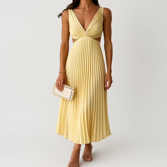 Ivana | Elegant Pleated Dress – Lightness and Enhanced Silhouette 