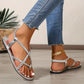 Ruth | Flat Crossed Sandals – Simplicity, Lightness, and Style 