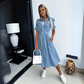 Olga | Jeanskleid mit Knöpfen 