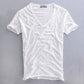 Robert | T-Shirt Męski Z Dekoltem V – Styl Minimalistyczny i Ponadczasowy 