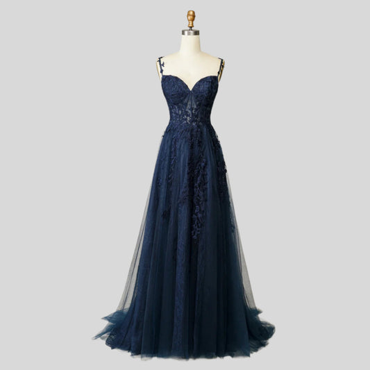 Rita | Lange Elegante Jurk Met Ontblote Schouders 
