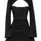 Paulette | Robe De Cocktail Avec Découpe Et Manches Longues