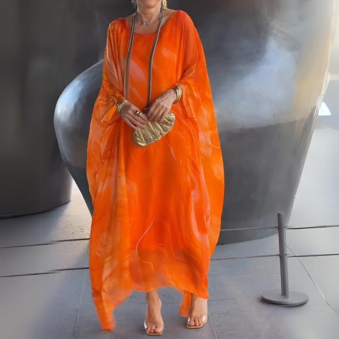 Camille | Lange Jurk Dames – Tijdloze Fluiditeit En Elegantie 