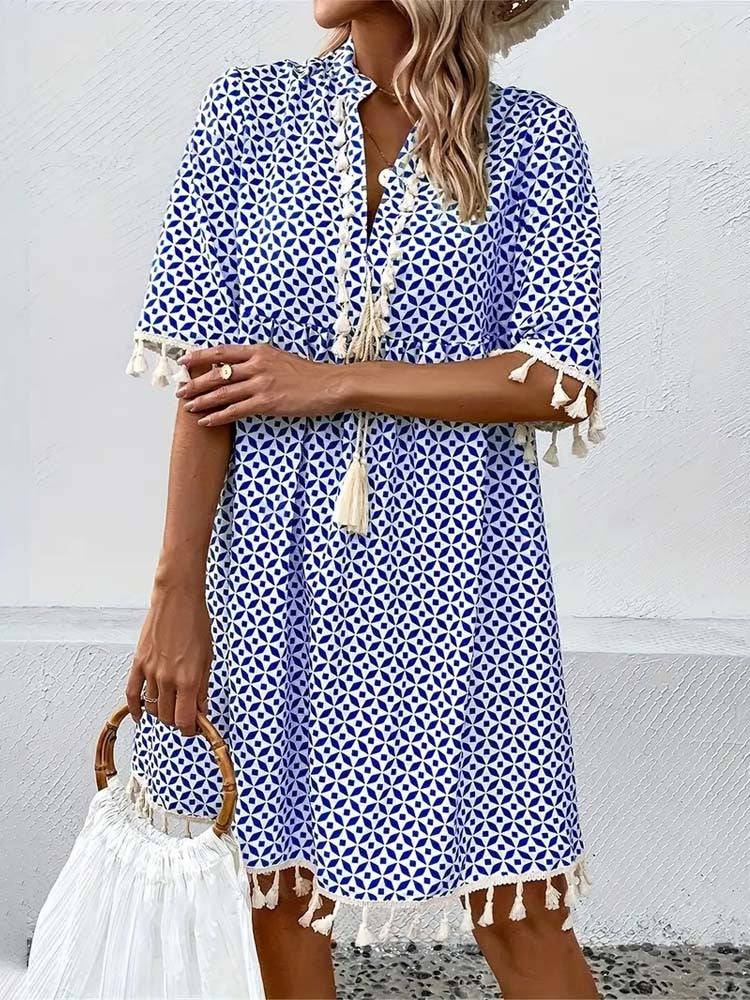 Shanaya | Kort Sommarklänning – Lätt och Trendig Look 