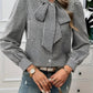 Cézanne | Blouse met Ruitpatroon en Elegante Strik 