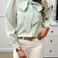 Cézanne | Blouse met Ruitpatroon en Elegante Strik 