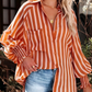 Lamia | Ruime Blouse Dames – Chique Strepen En Casual Stijl 