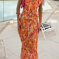 Mélinda | Vestido Largo Elegante de Verano – Sin Mangas con Tirantes Volantes 
