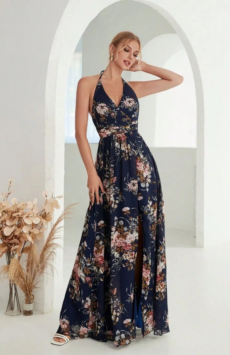 Eva | Elegantní šaty s potiskem – Ideální na svatby 