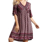 Ivana | Abito Boho Con Scollatura A V E Stampa 