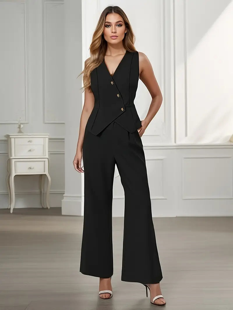 Yelena | Sleeveless Set – Urban Chic and Assertive Silhouette 
