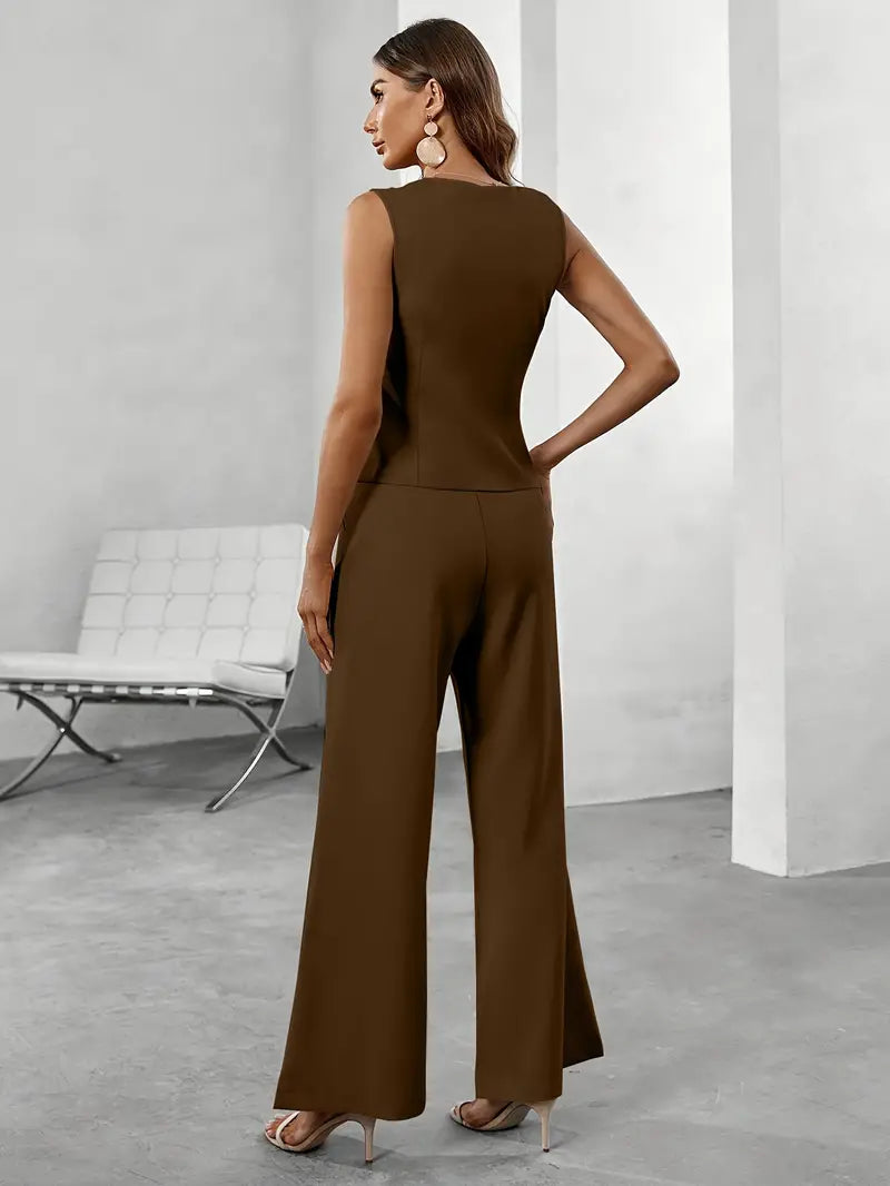 Yelena | Sleeveless Set – Urban Chic and Assertive Silhouette 
