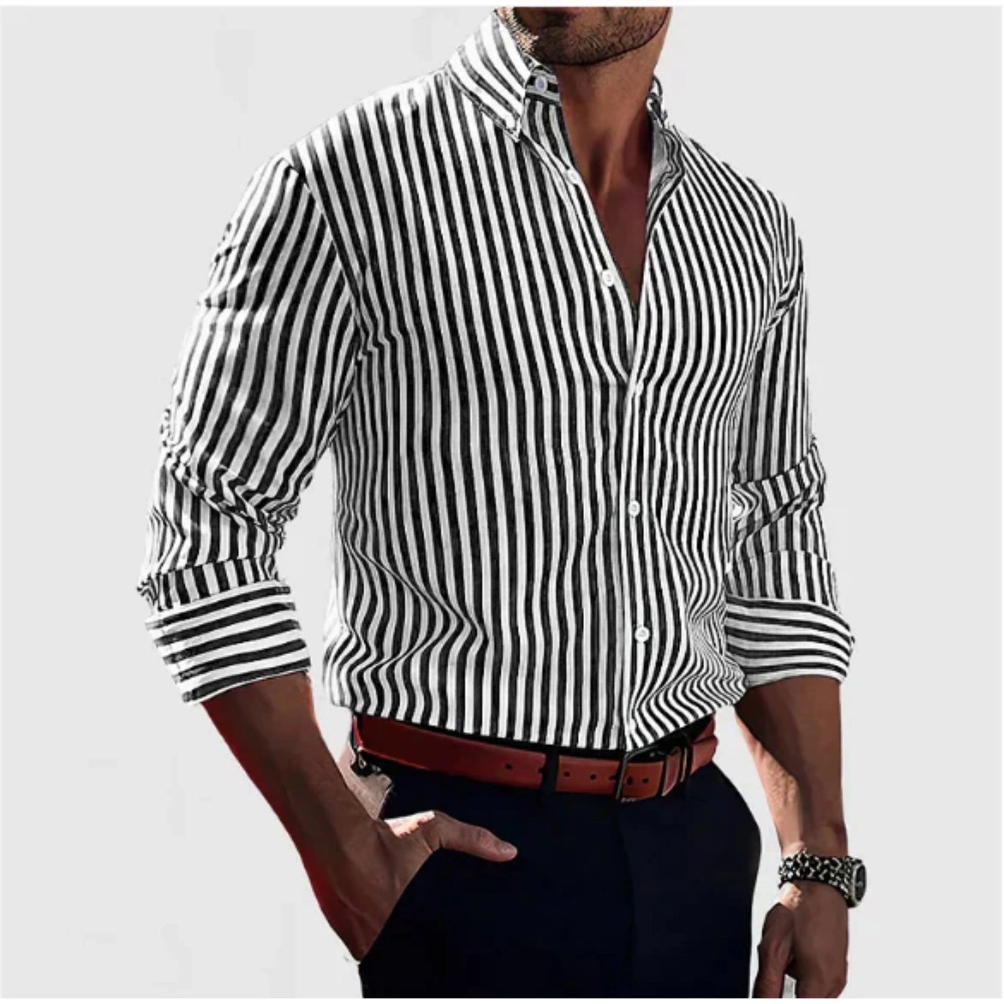 Sylvestre | Camicia Uomo a Righe – Stile Classico e Moderno 